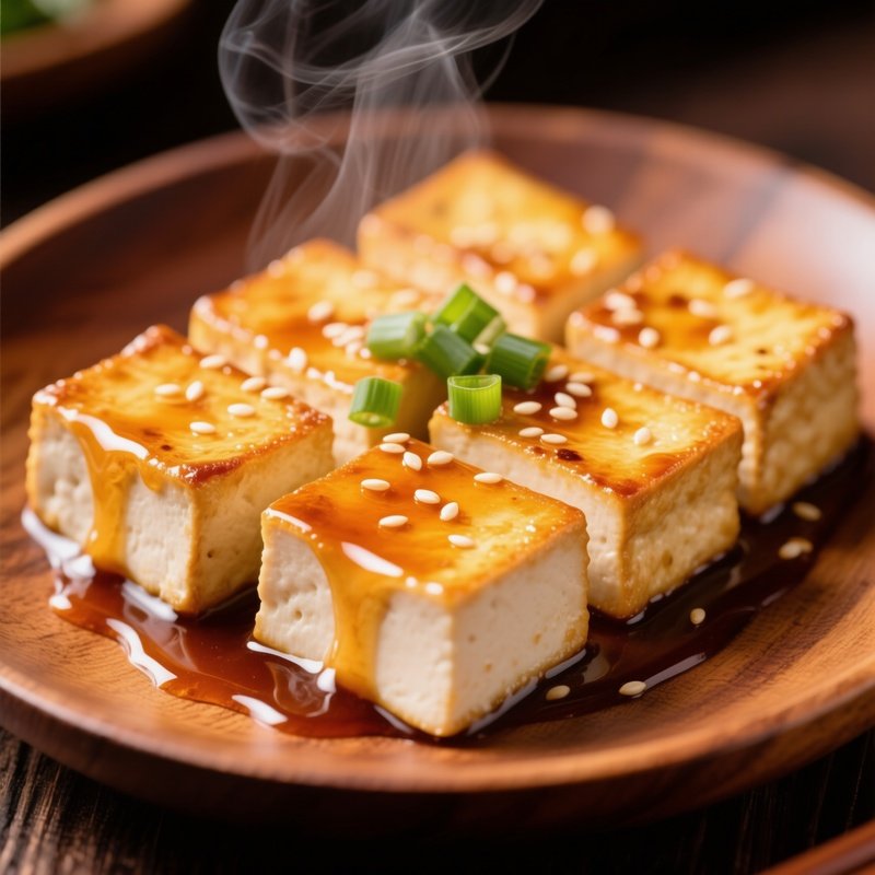 Tofu Dengaku Grilled Tofu Topped With Sweet Miso Glaze