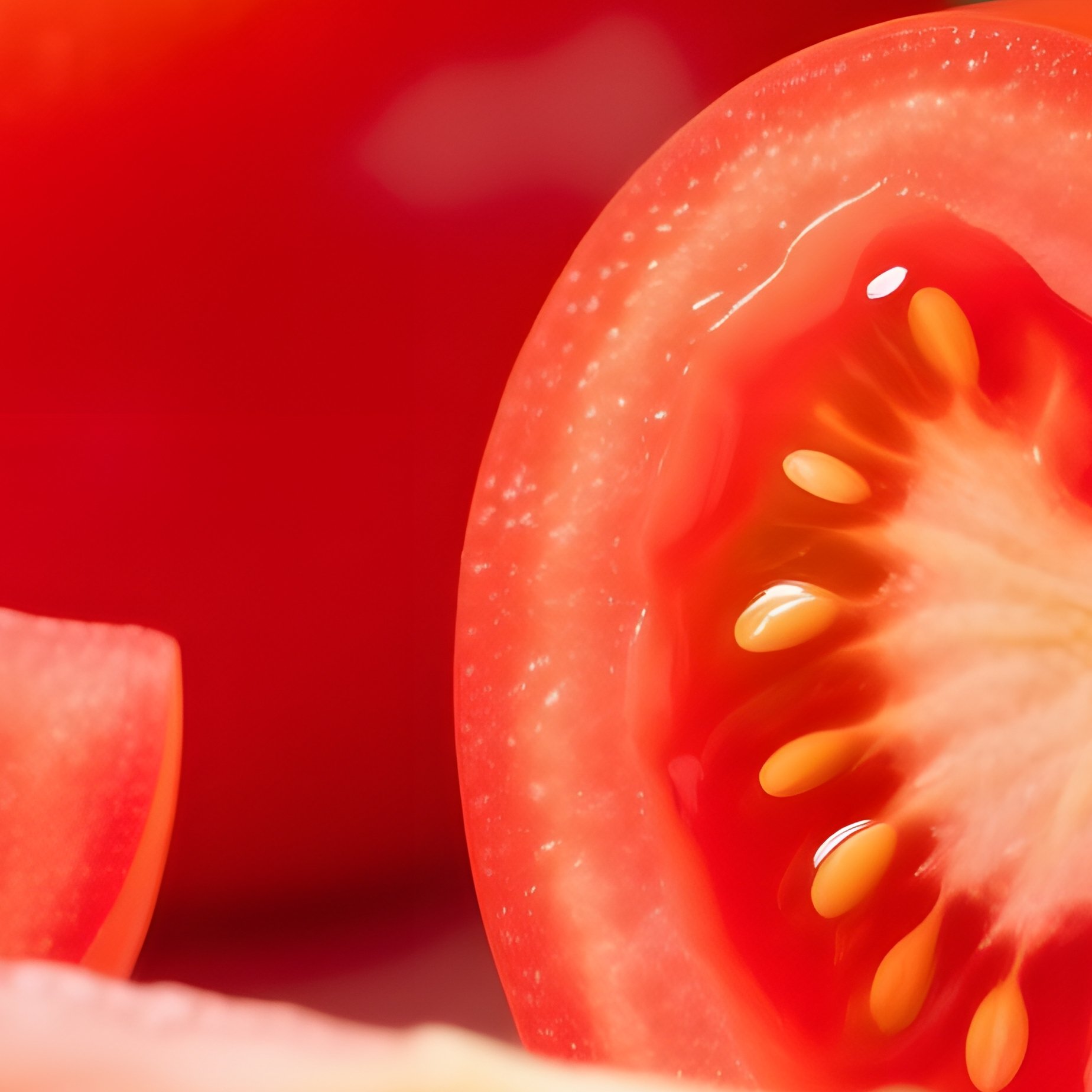 Tomatoes In Various States Of Being Sliced Tomato Freshness - Full Resolution Quality Preview