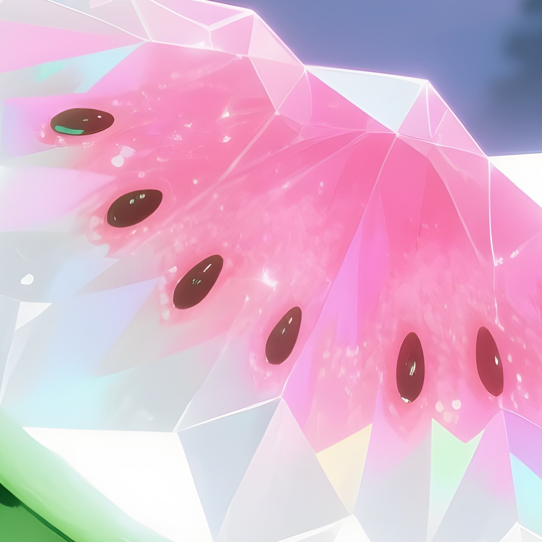 Tourmaline Slice Watermelon Tourmaline Green White Pink Center Fantasy - Full Resolution Quality Preview