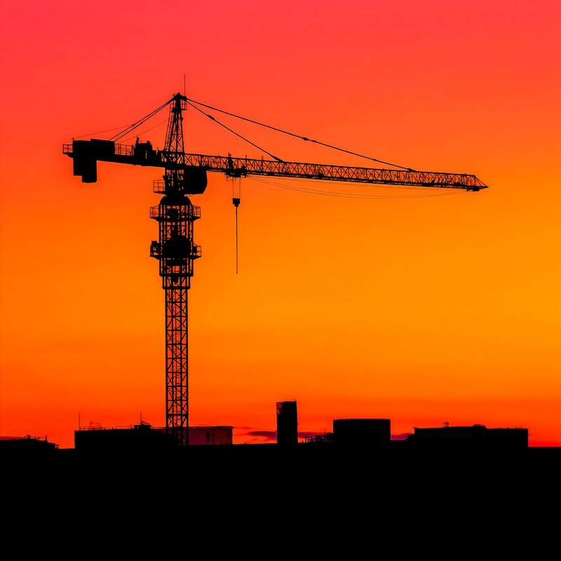 Tower Crane Sunset Still Life