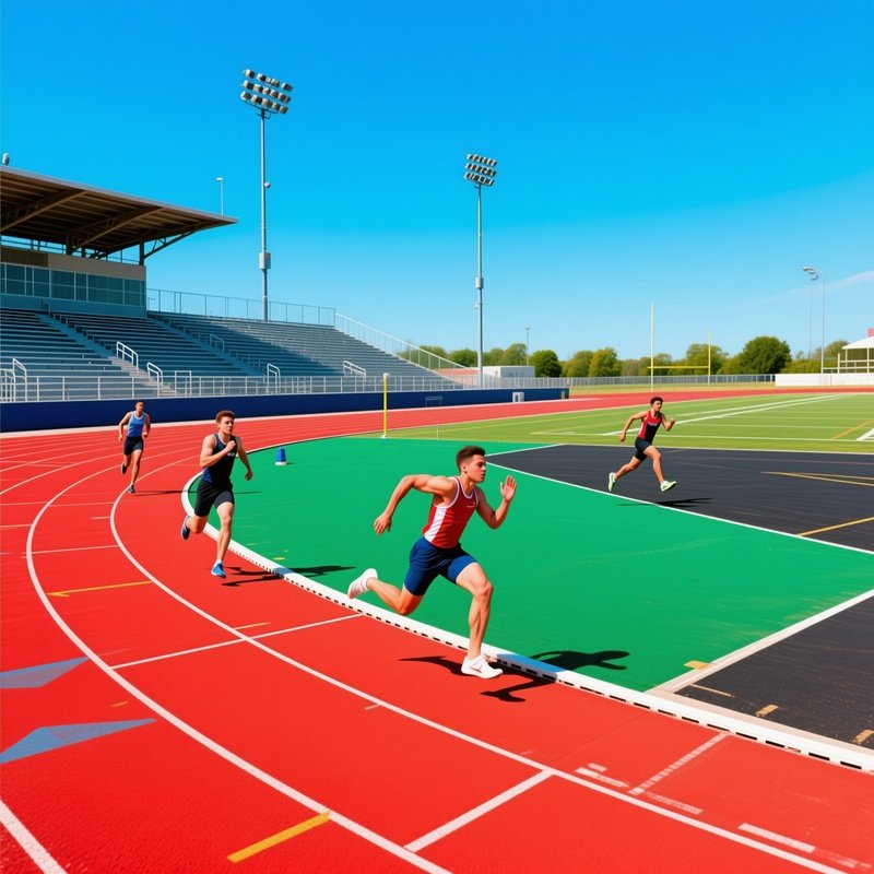 Track Field Asphalt Outdoor Athletics