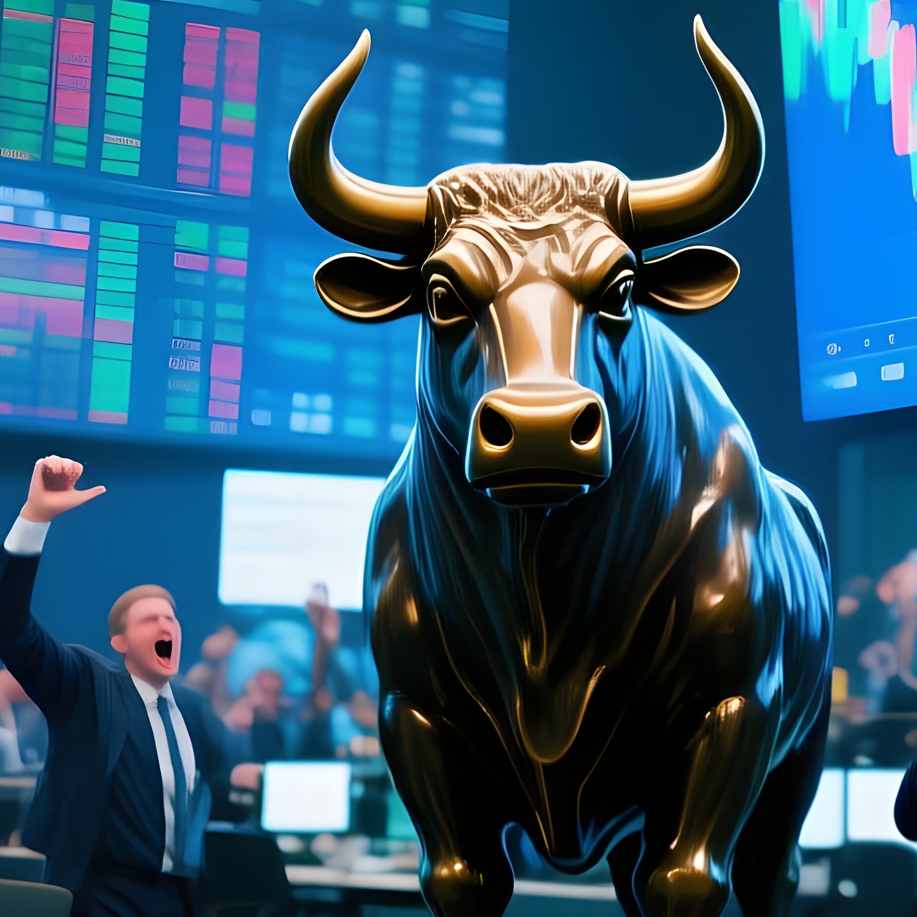 Trading Floor Bull Market - Full Resolution Quality Preview