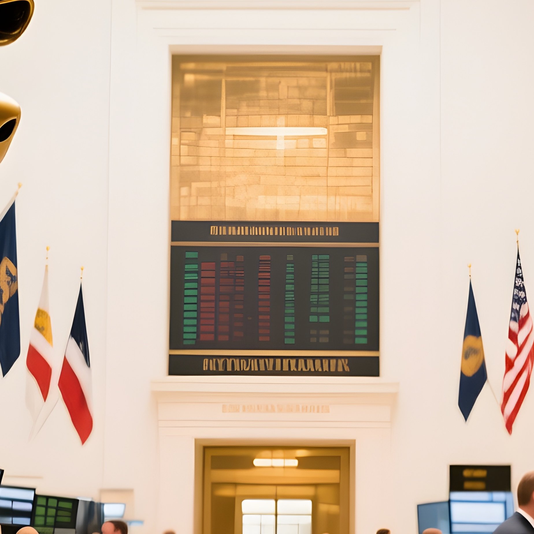 Trading Floor With Bull And Bear - Full Resolution Quality Preview