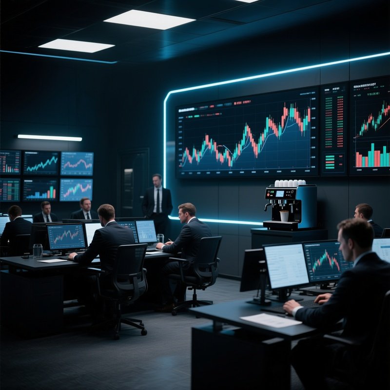 Trading Room With Graphs