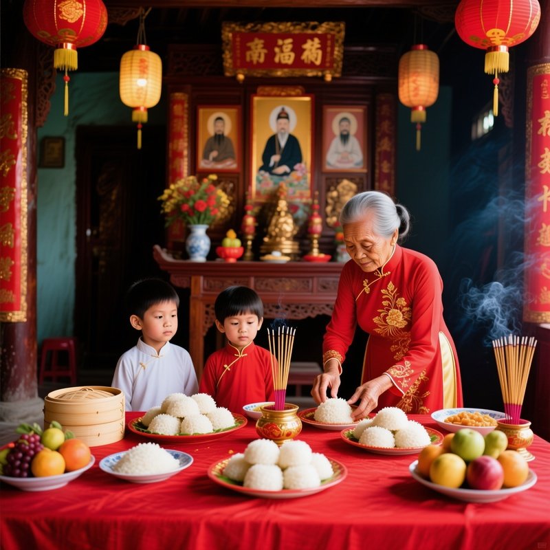 Traditional Banh Ritual Ceremony