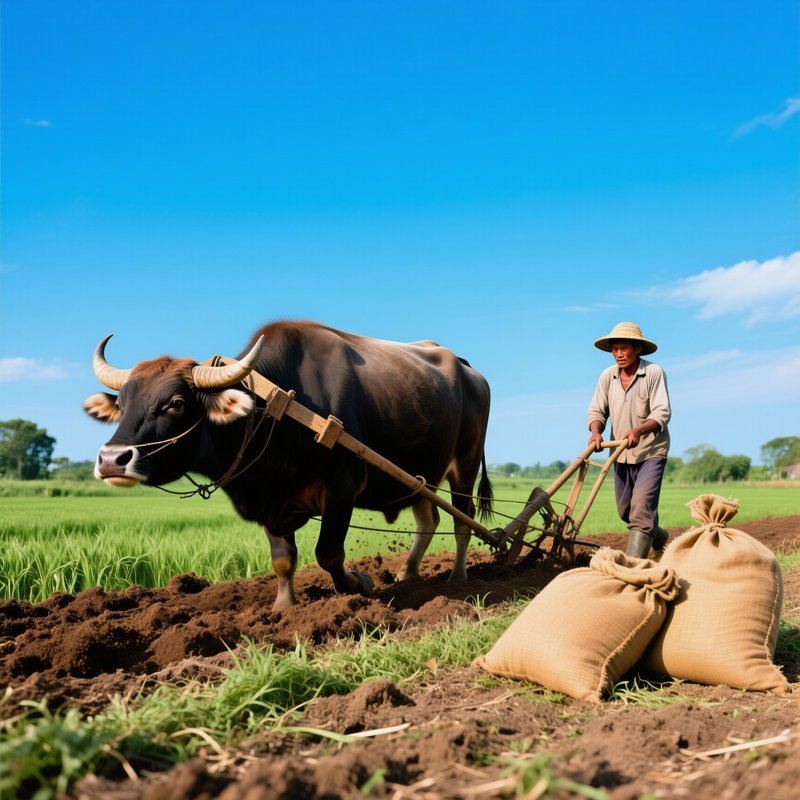 Traditional Farming Techniques In Rural Landscape
