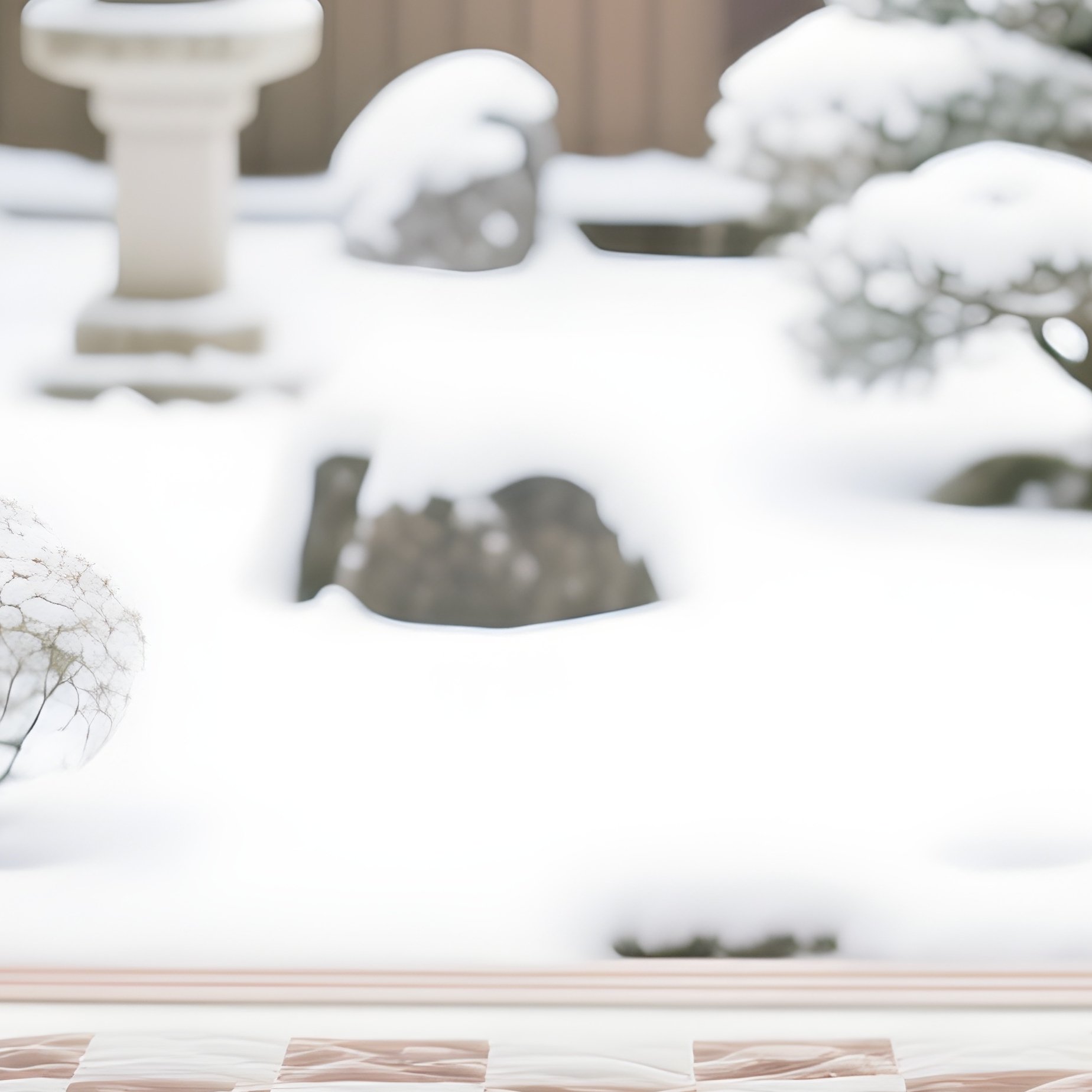 Traditional Japanese Kotatsu Table With Geometric Quilt - Full Resolution Quality Preview