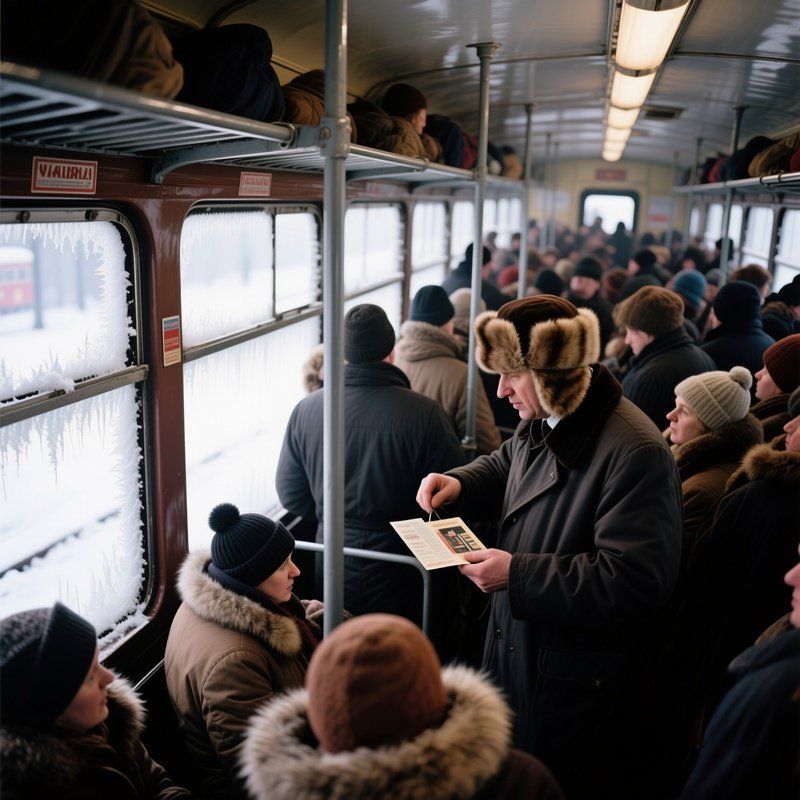 Tram Commute 1985 Tatra T3 Sverdlovsk Rush Hour