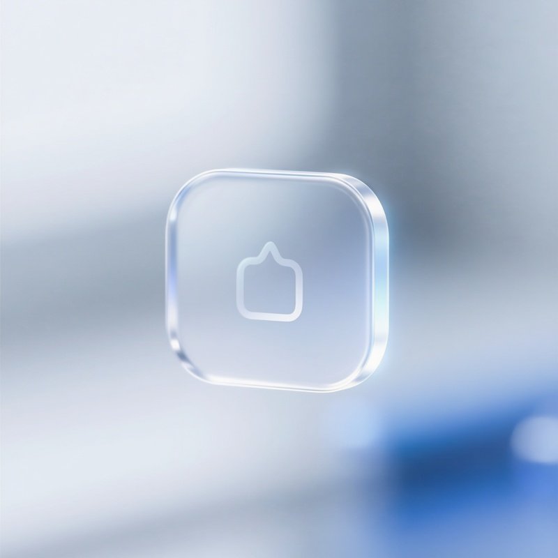 Transparent Clear Button Blurred Background No Icon