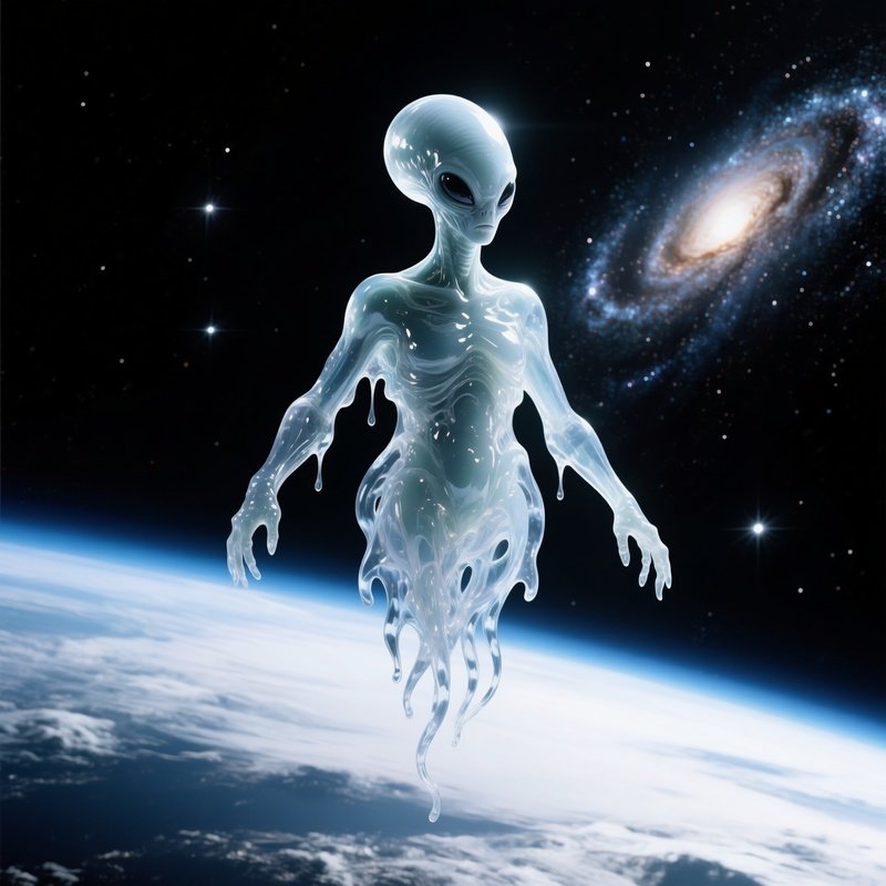 Transparent Deep Sea Creature Silhouette Science Fiction