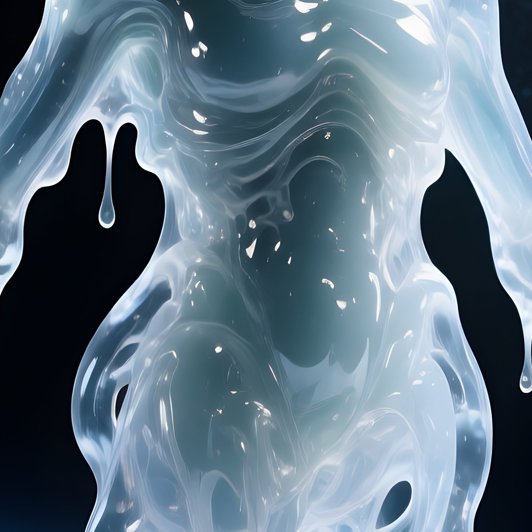 Transparent Deep Sea Creature Silhouette Science Fiction - Full Resolution Quality Preview