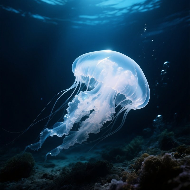 Transparent Deep Sea Creature Transparent Mollusk Underwater