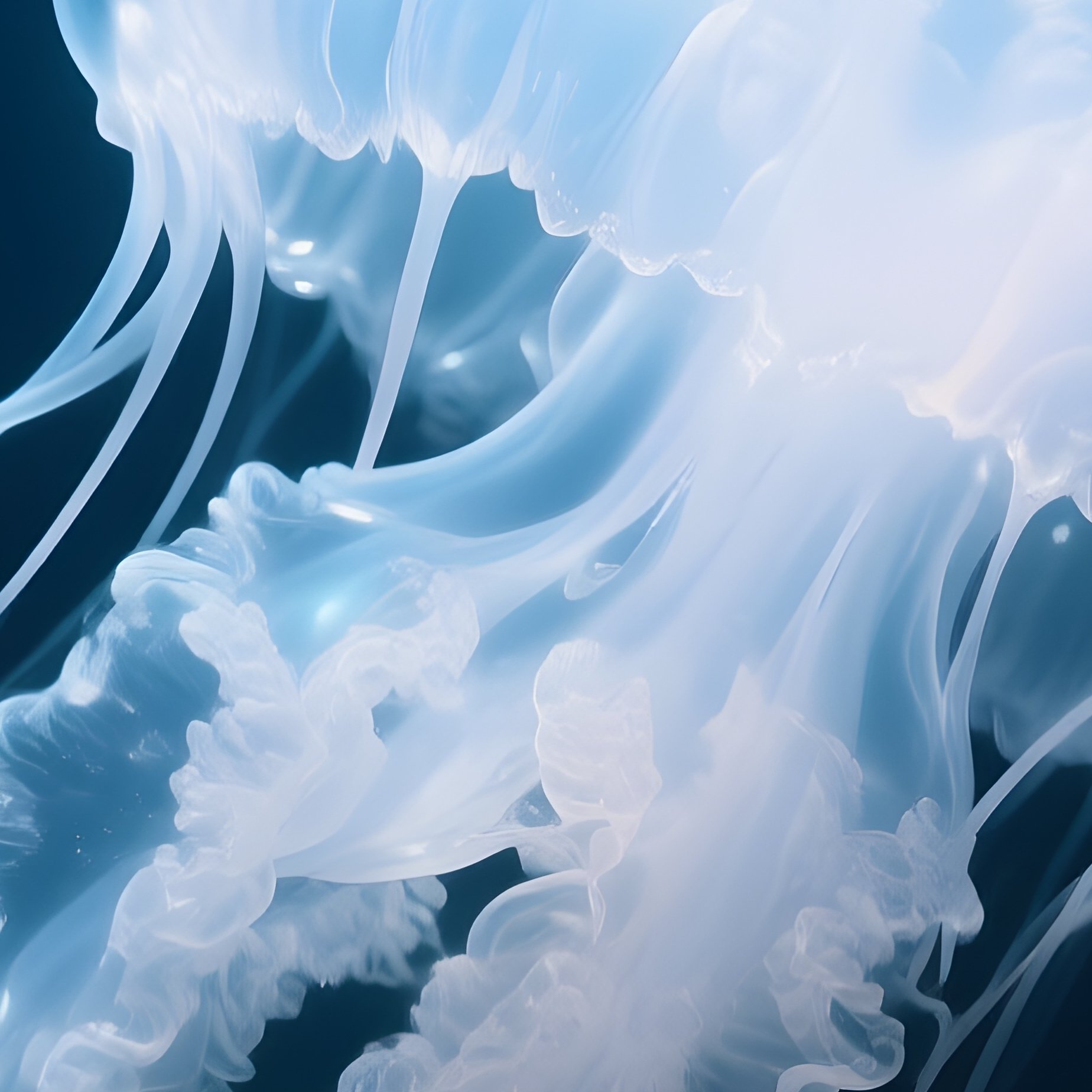 Transparent Deep Sea Creature Transparent Mollusk Underwater - Full Resolution Quality Preview