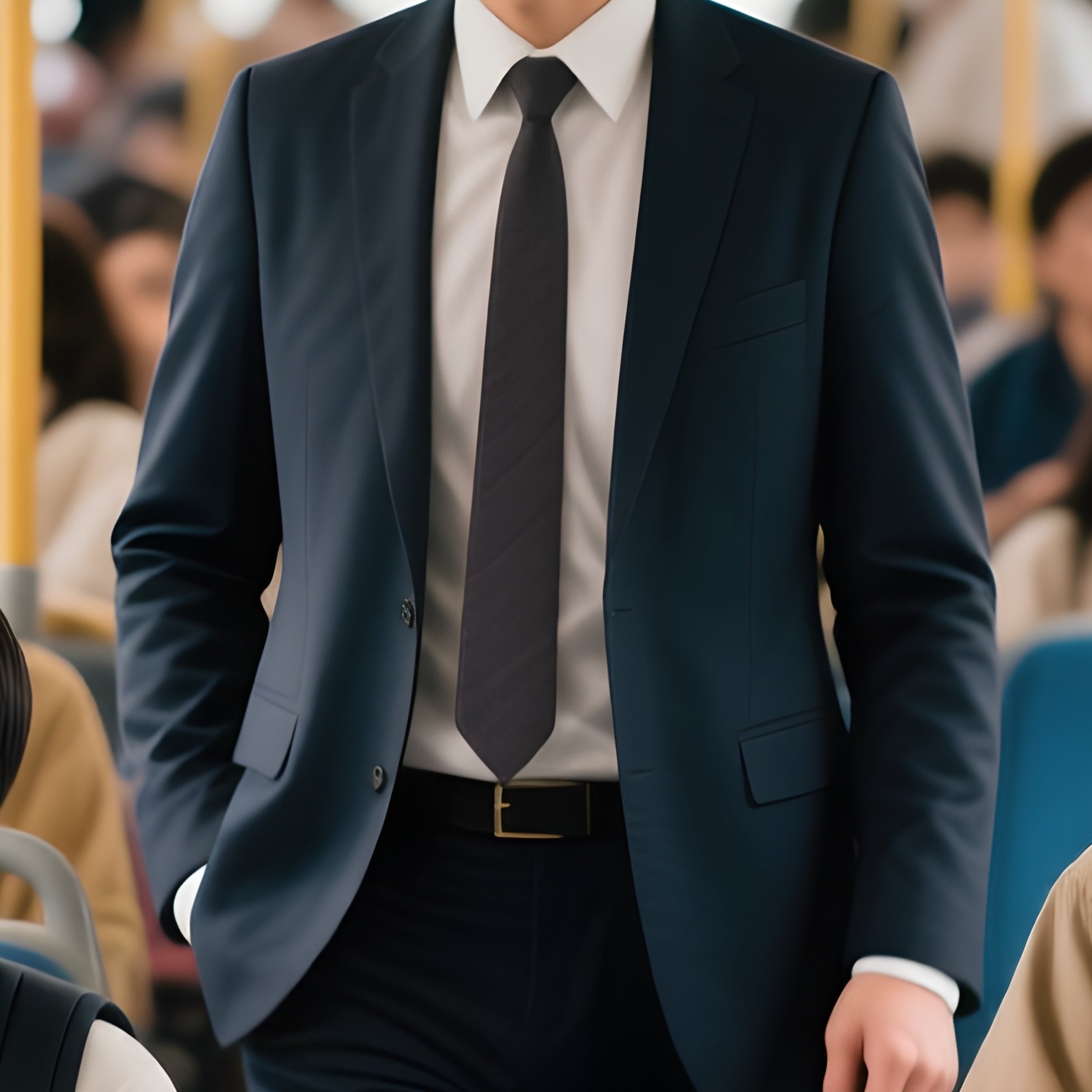 Travelers At Different Classes On A Bus - Full Resolution Quality Preview