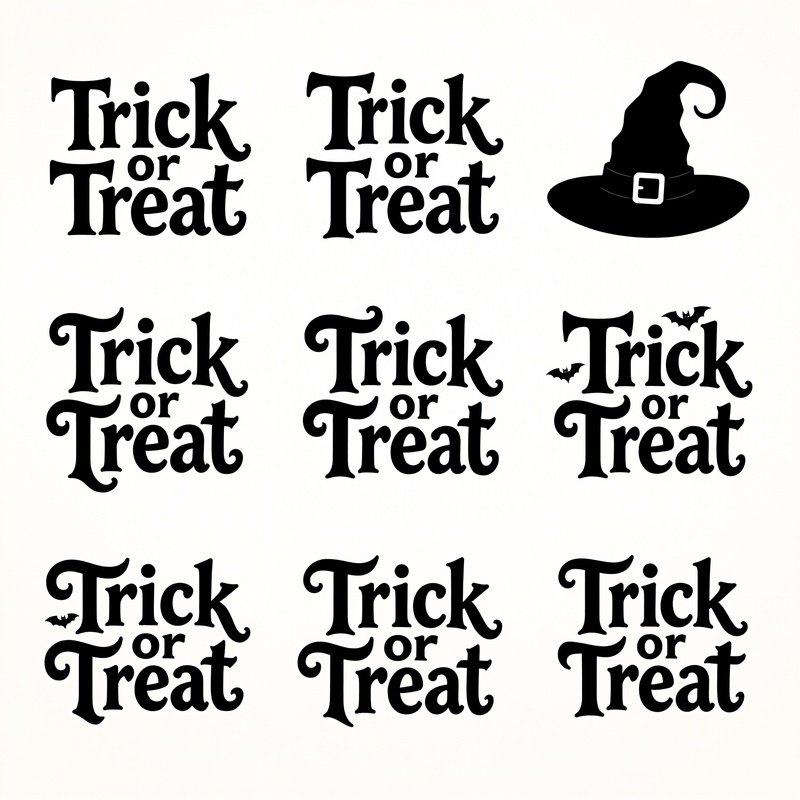 Trick Or Treat Text Designs Halloween Trick Or Treat