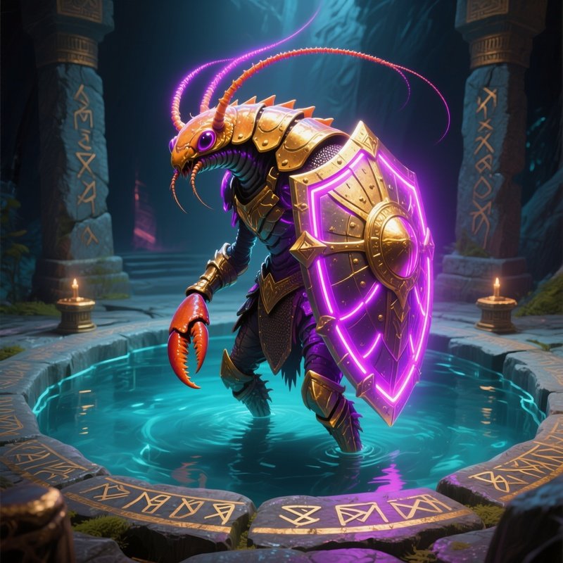 Triops Like Crustacean Ancient Shield Shaped Glowing Edges 2