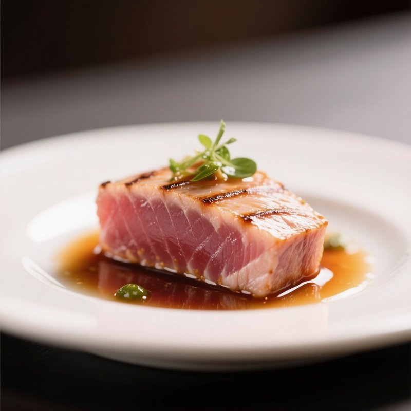 Tuna Tataki Lightly Seared Tuna Served Rare With Ponzu Sauce