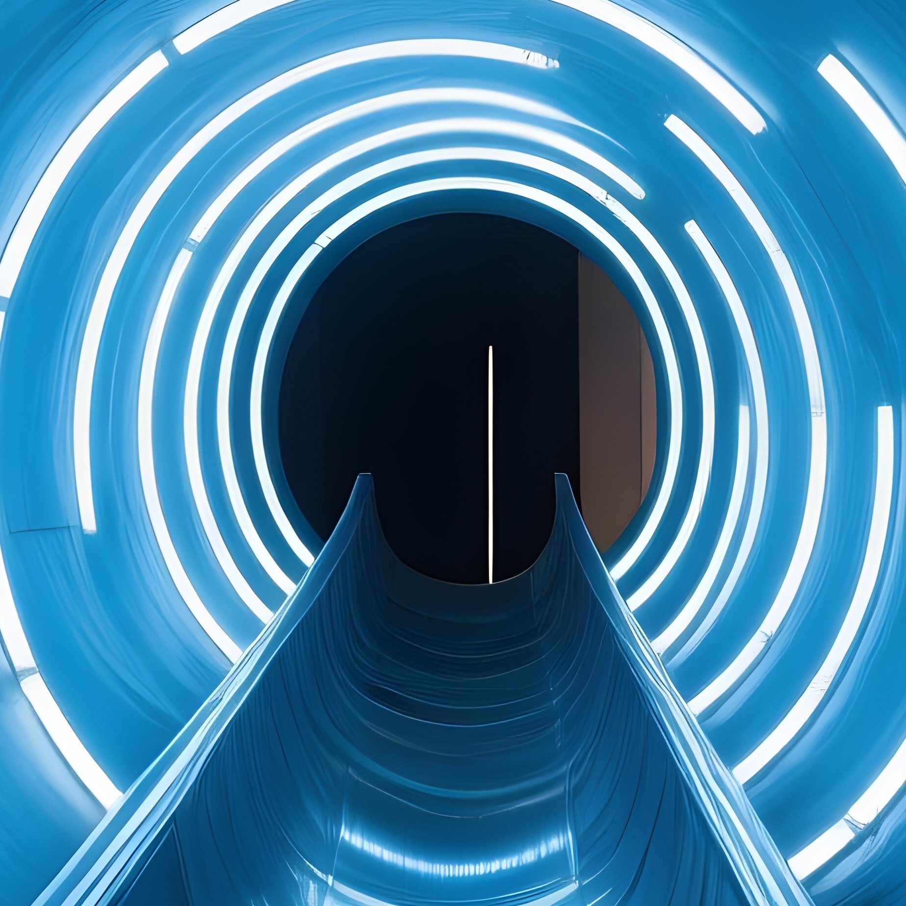 Tunnel Slide Led Lights Spiraling Downward Still Life - Full Resolution Quality Preview