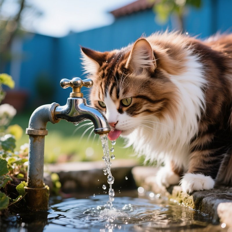 Turkish_Van_Cat_Drinking_From_Running_Tap