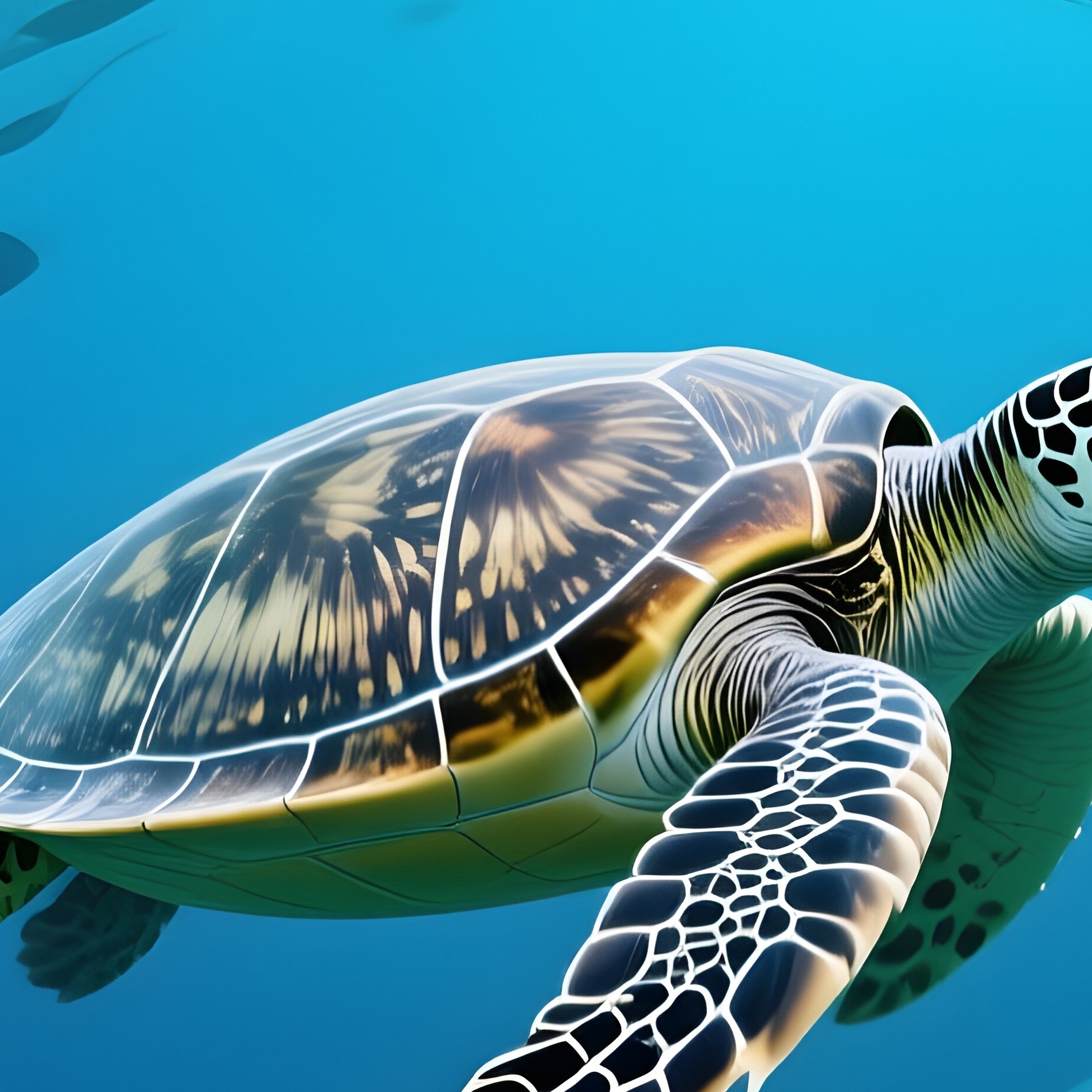 Turtle Swirling Fish Tornadoes - Full Resolution Quality Preview