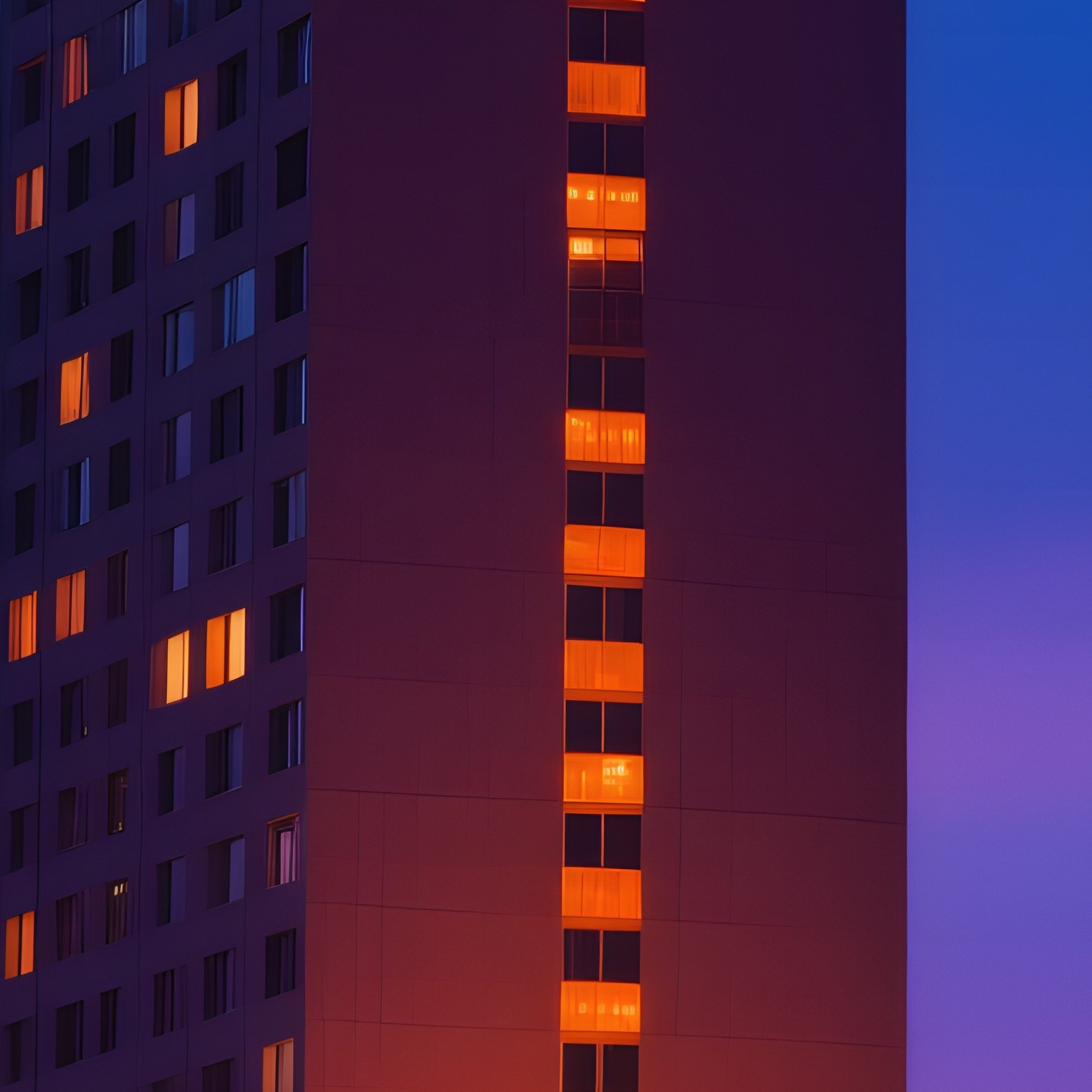 Twilight Over Lenigradskaya Hotel Tower - Full Resolution Quality Preview