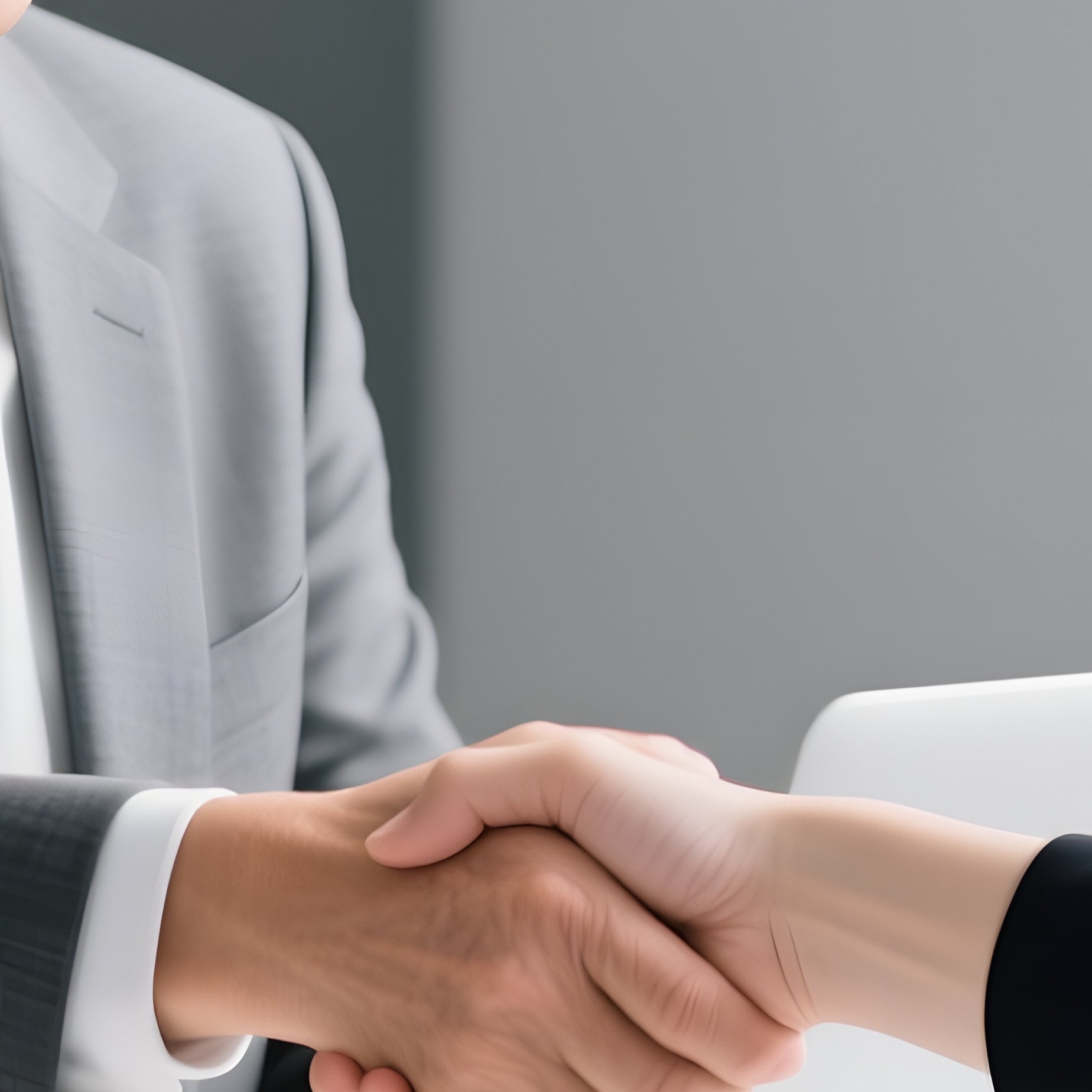 Two Business People Shaking Hands Business Handshake - Full Resolution Quality Preview