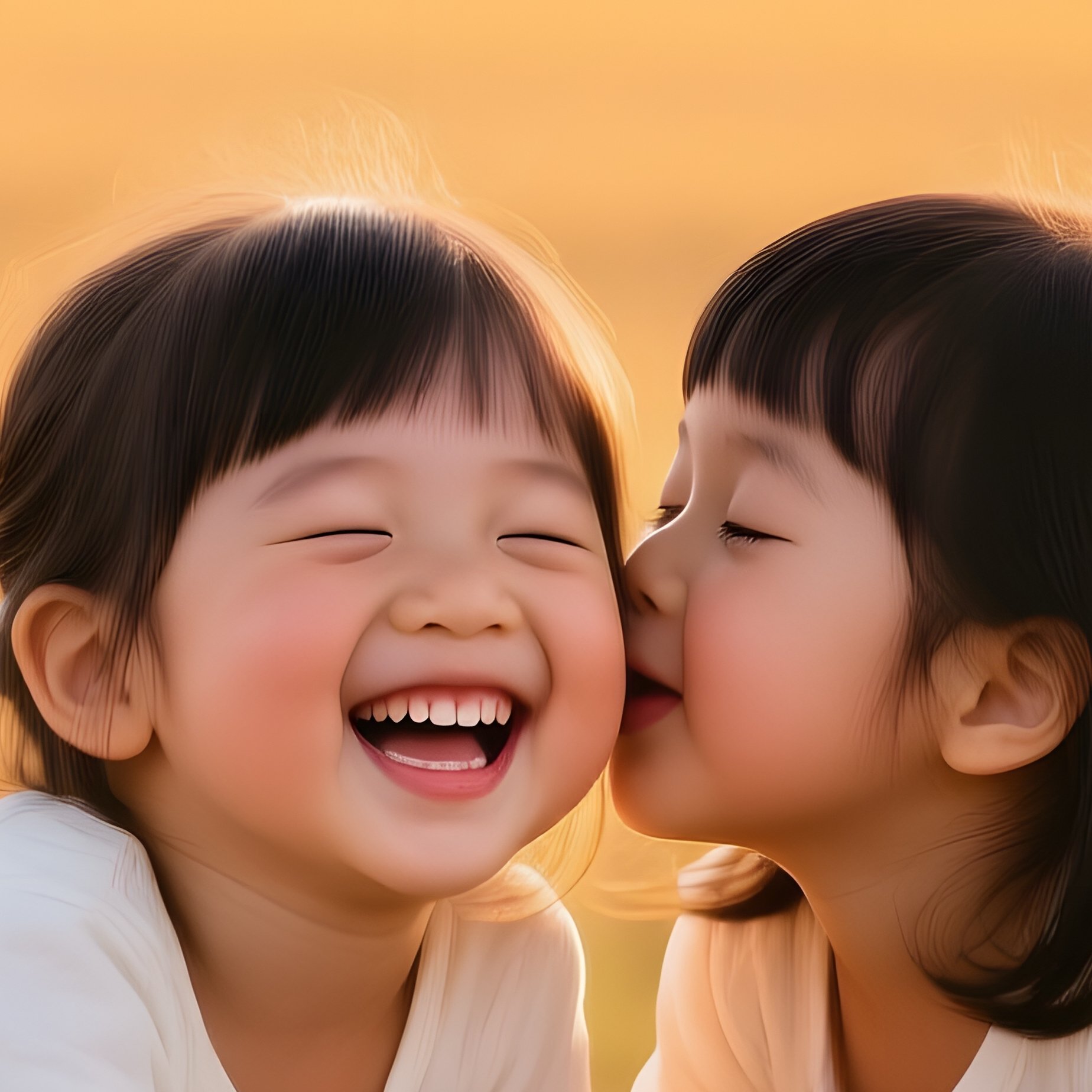 Two Children On A Hay Bale Children Playful - Full Resolution Quality Preview