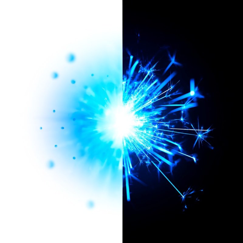 Two Contrasting Light Effects On Different Backgrounds Light