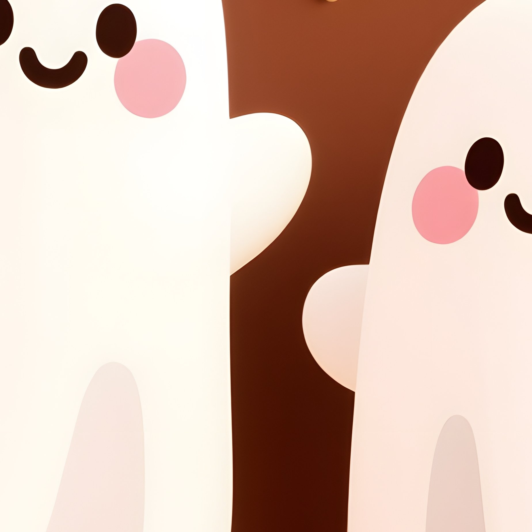 Two Cute Ghost Characters Autumn Ghosts - Full Resolution Quality Preview