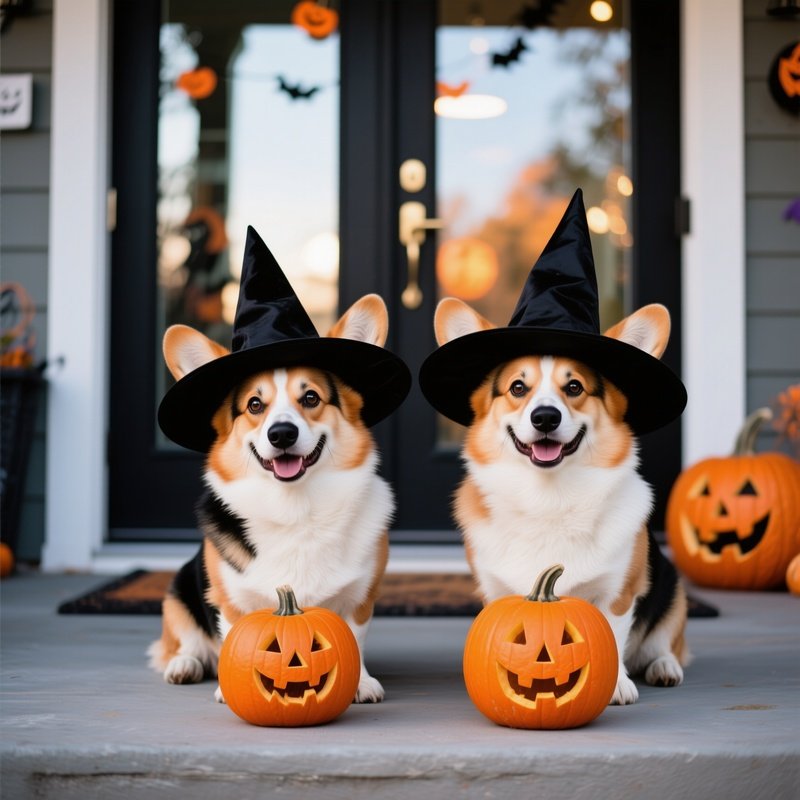 Two Dogs Dressed In Halloween Costumes Halloween Dogs