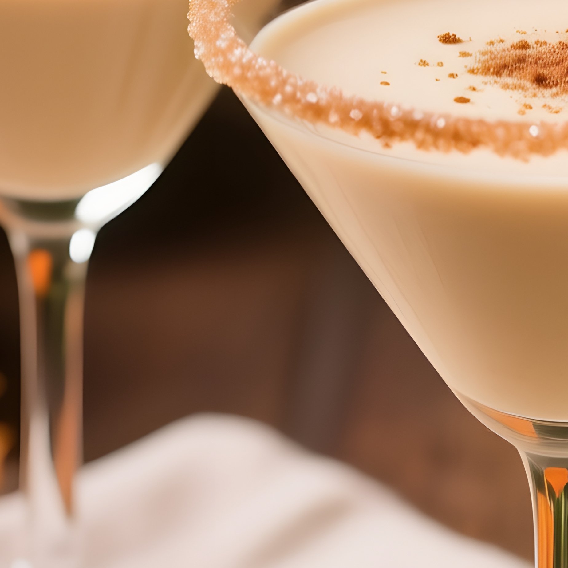 Two Glasses Of Creamy Drink Surrounded By Autumnal Decorations - Full Resolution Quality Preview