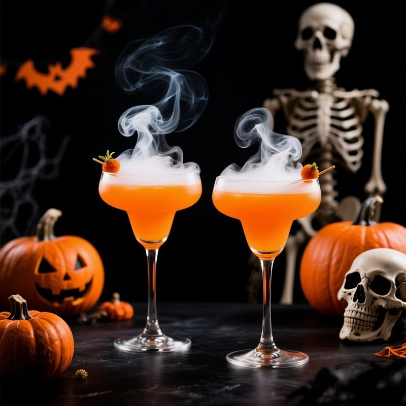 Two Halloween Themed Cocktails Halloween Cocktails