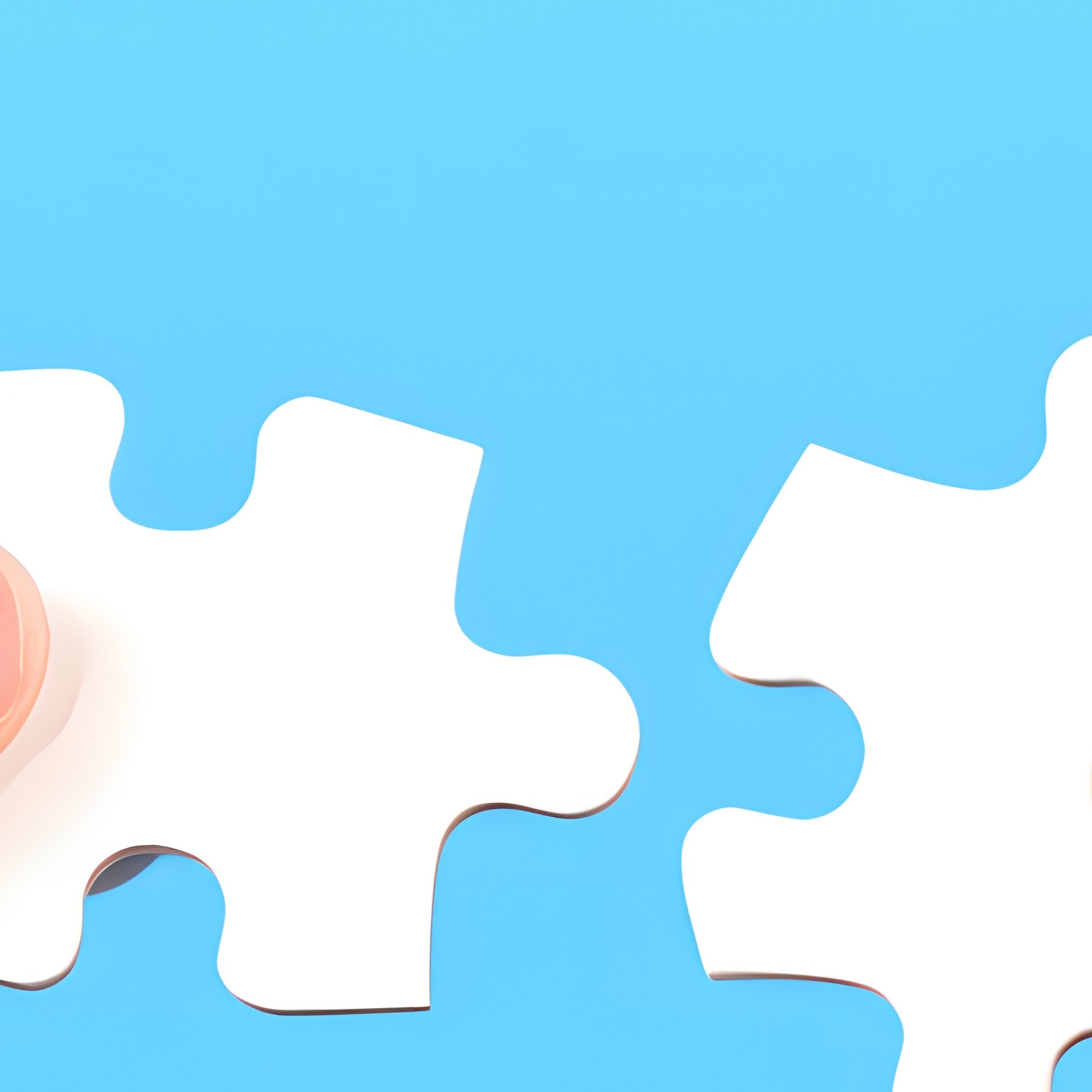 Two Hands Connecting Puzzle Pieces Cooperation Teamwork - Full Resolution Quality Preview