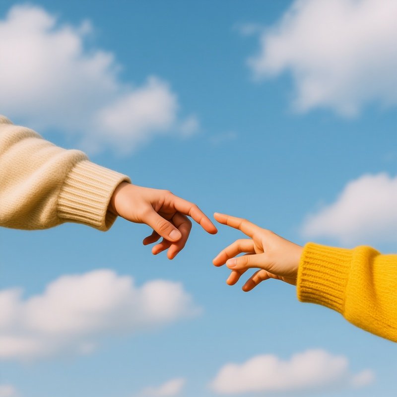 Two Hands Reaching Towards Each Other Connection Hope