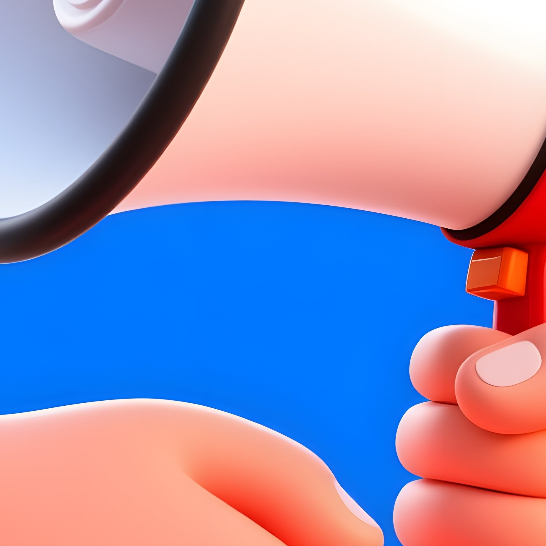 Two Hands Shaking Over A Megaphone Handshake Megaphone - Full Resolution Quality Preview