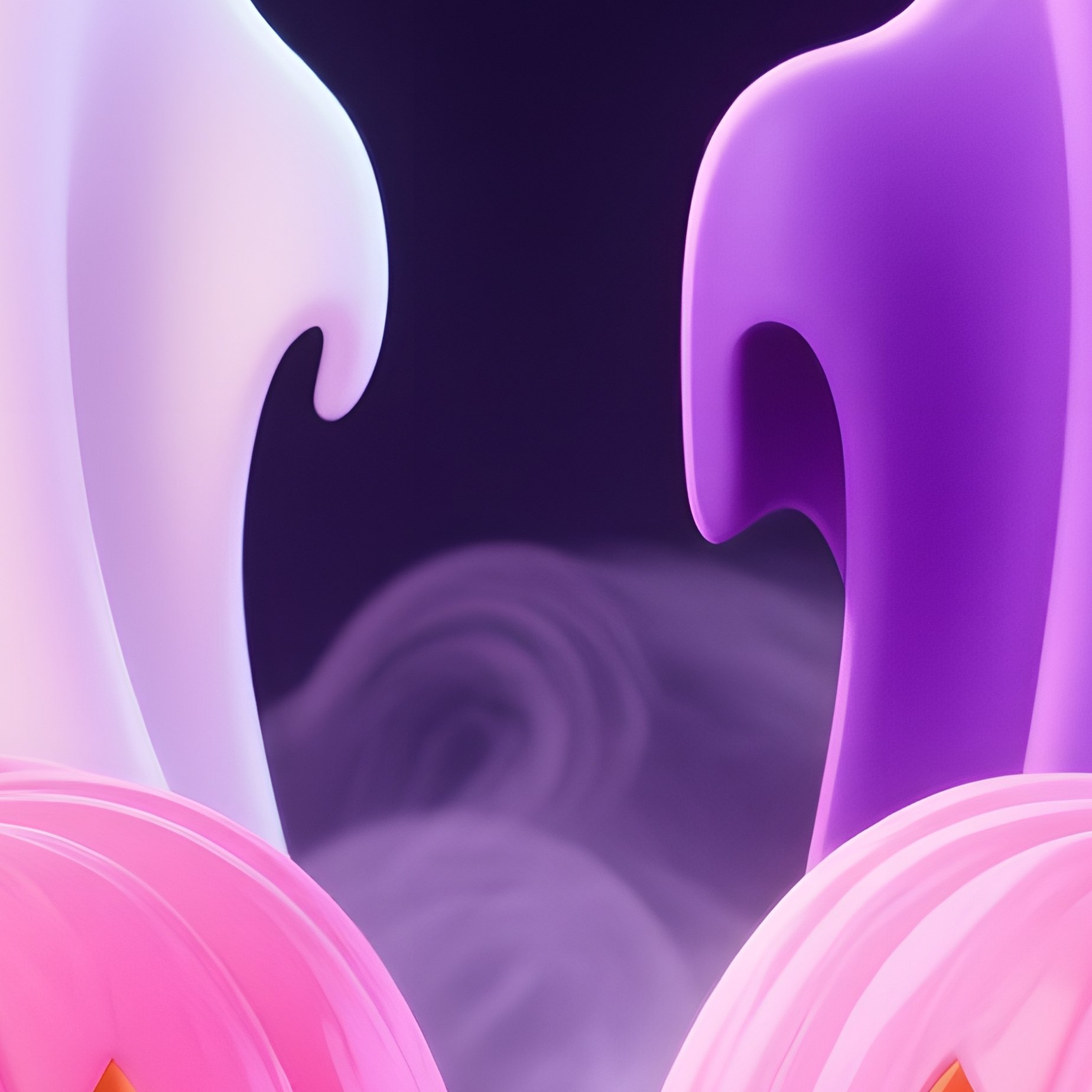 Two Illustrated Pumpkins With Ghostly Figures Halloween Pumpkin - Full Resolution Quality Preview