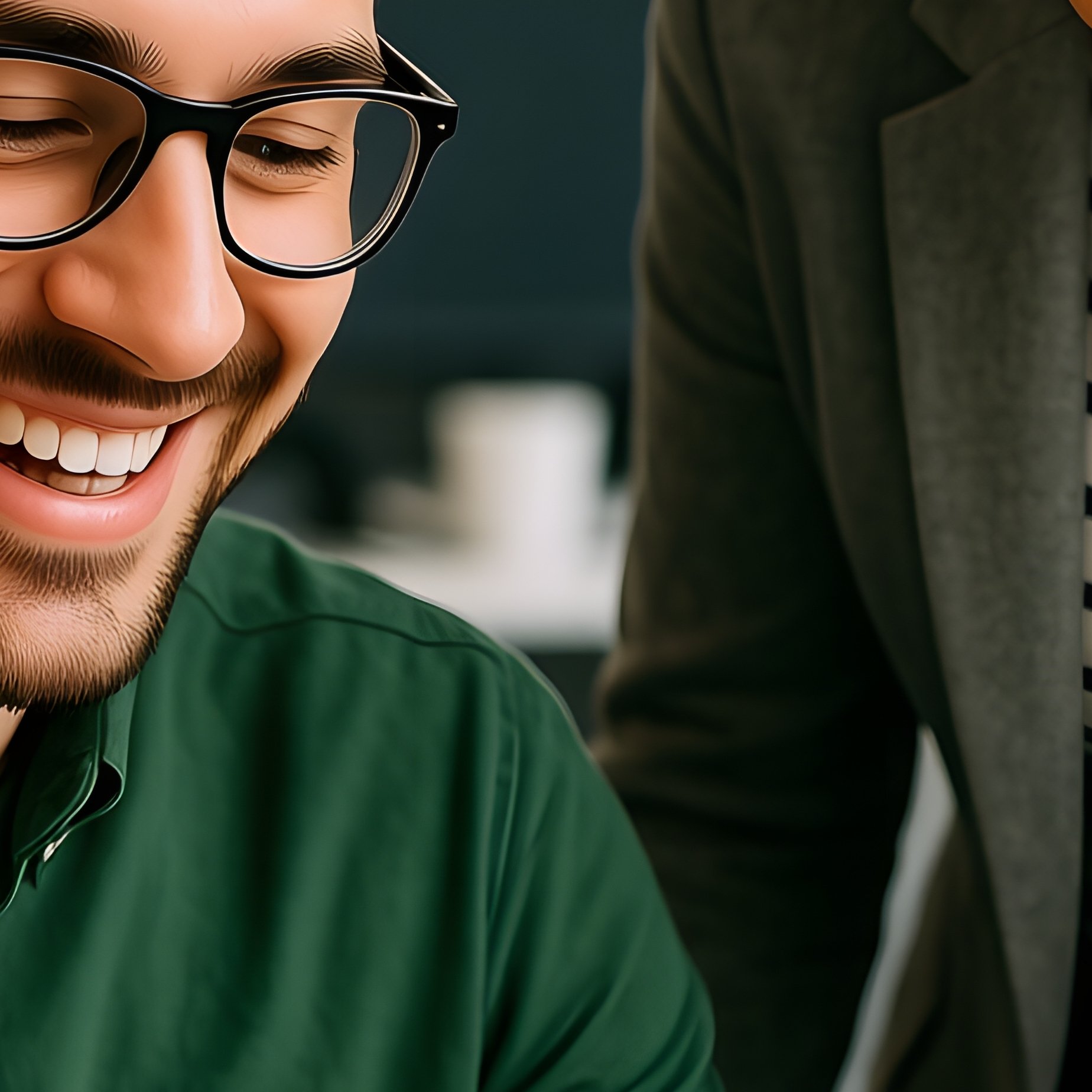 Two Individuals Collaborating On A Digital Tablet Office - Full Resolution Quality Preview