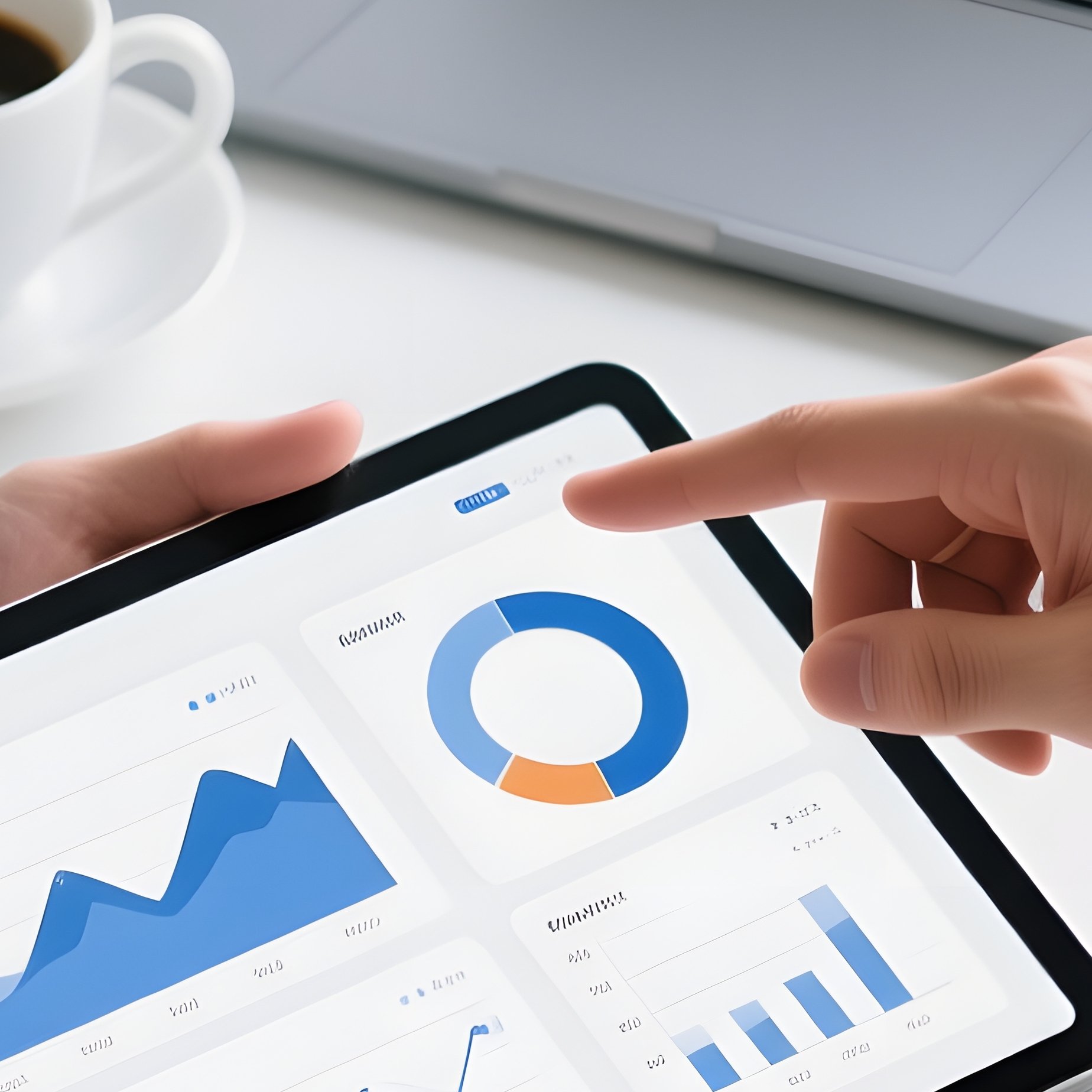 Two Individuals Collaborating On A Digital Tablet Collaboration - Full Resolution Quality Preview