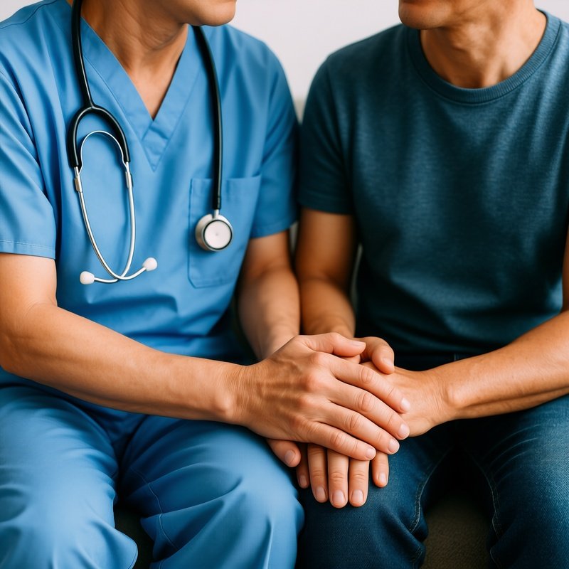 Two Individuals Holding Hands In A Supportive Gesture Support Care
