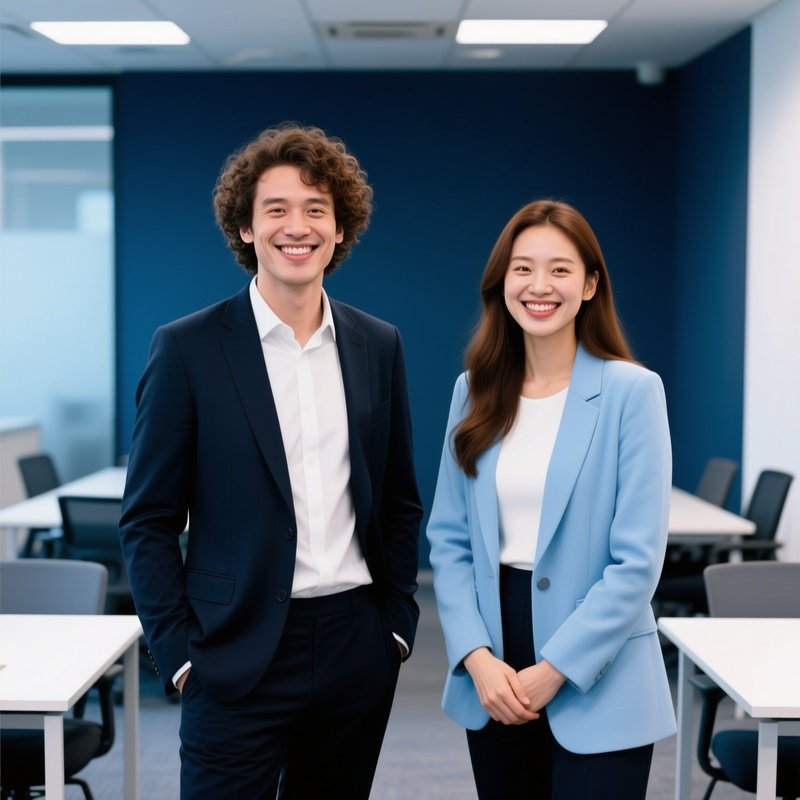 Two Individuals In A Professional Setting Professional Office