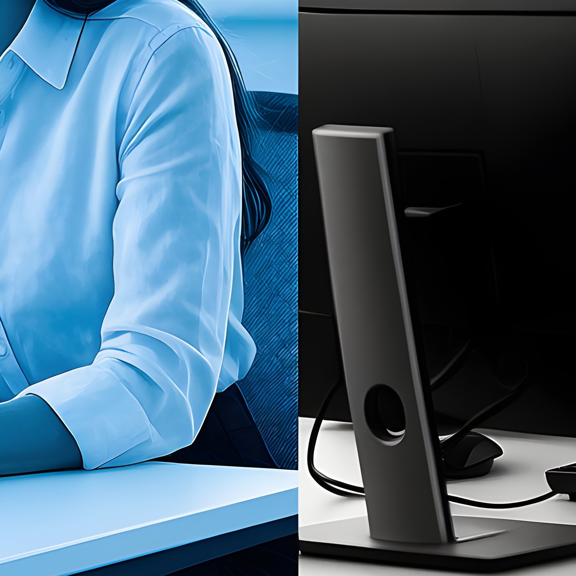 Two Individuals Interacting In A Professional Setting Office - Full Resolution Quality Preview