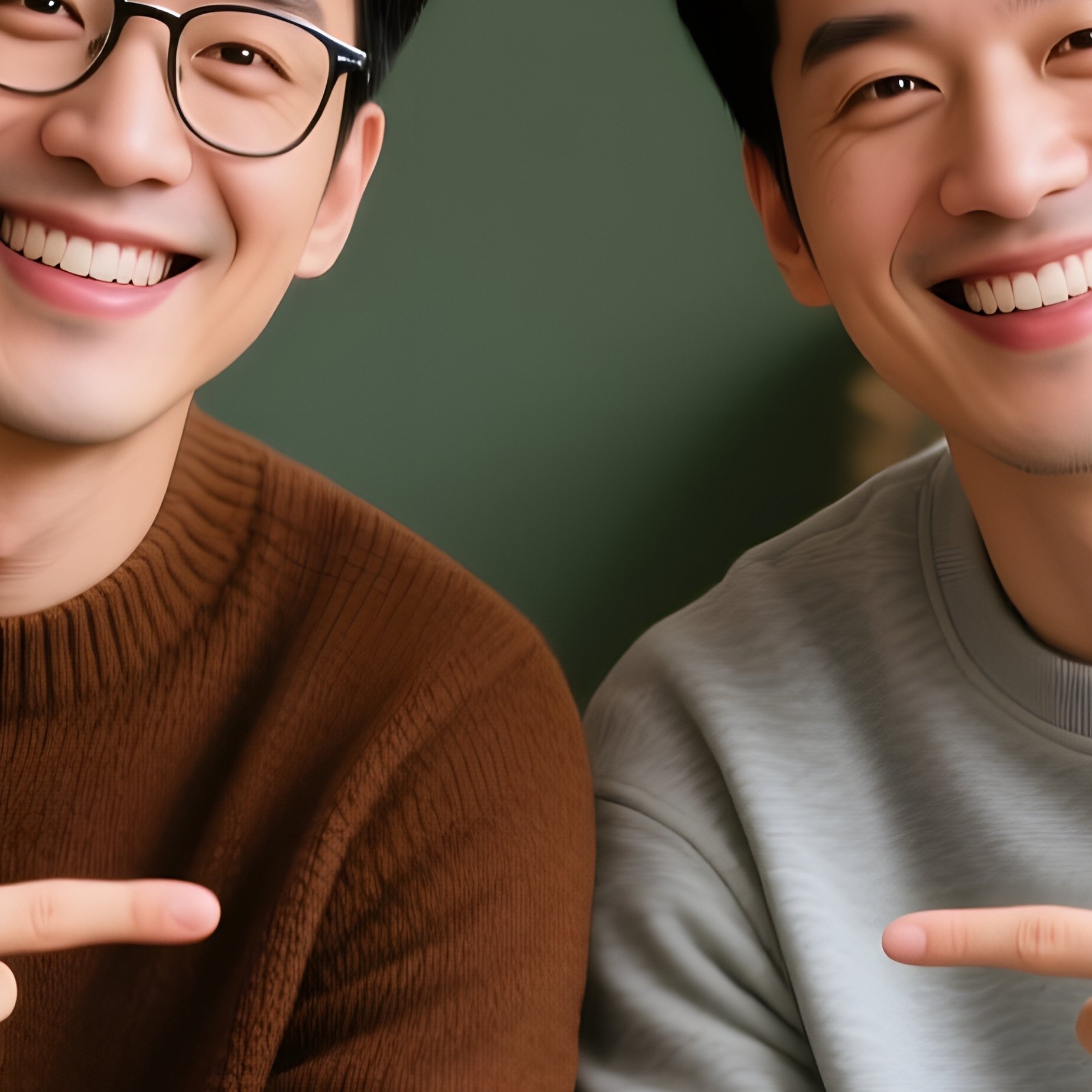 Two Individuals Posing Together In A Cozy Indoor Setting - Full Resolution Quality Preview