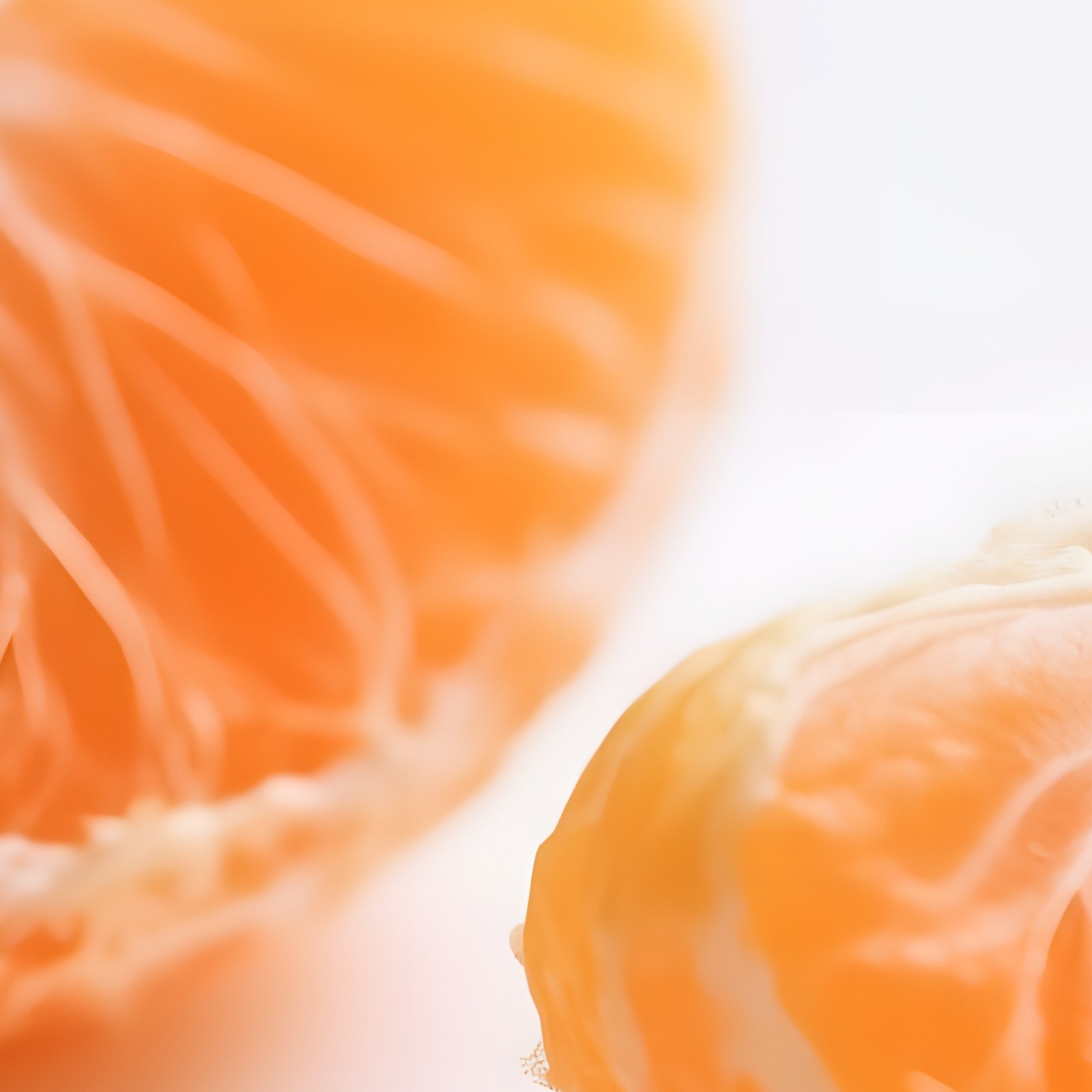 Two Peeled Tangerine Segments Tangerine Fruit - Full Resolution Quality Preview