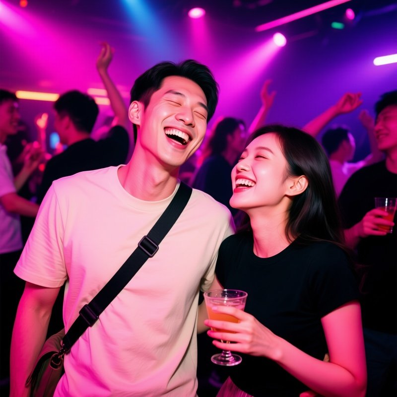 Two People Dancing Together In A Nightclub Nightclub Dancing