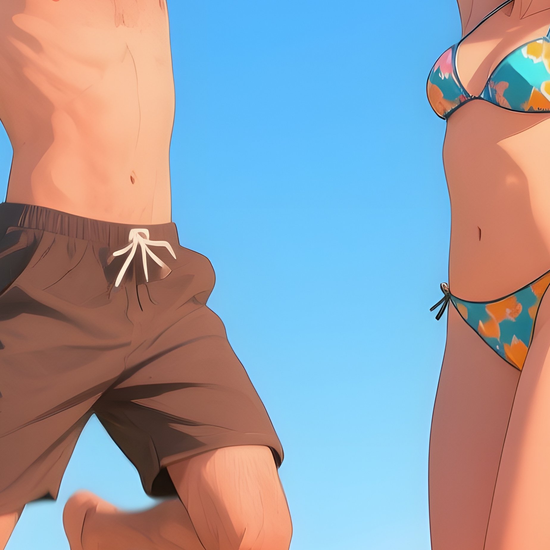 Two People Jumping Joyfully Jumping Joy - Full Resolution Quality Preview