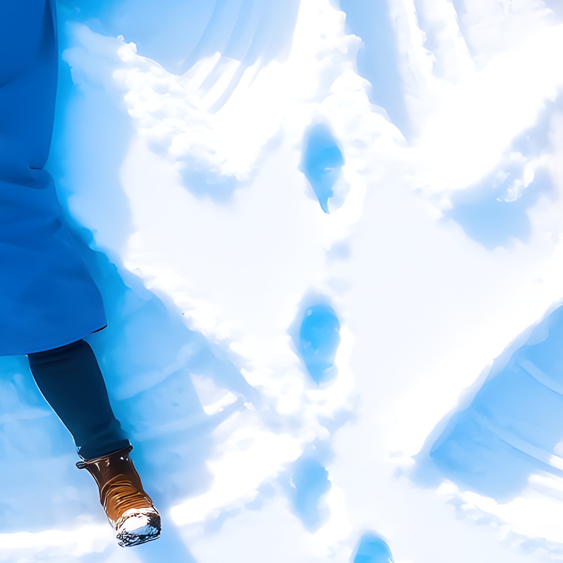 Two People Making Snow Angels Snow Winter - Full Resolution Quality Preview