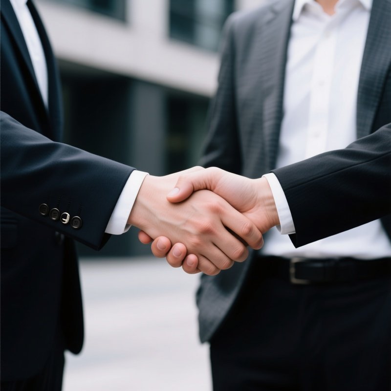 Two People Shaking Hands Handshake Business