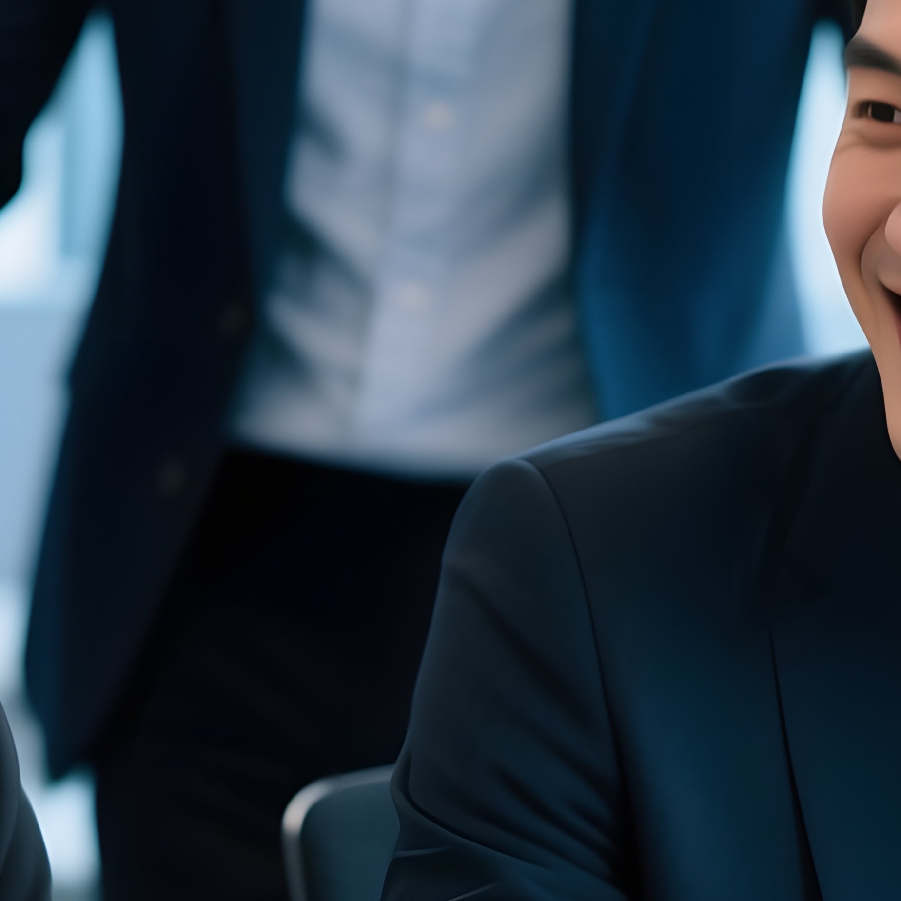 Two People Working Together At A Desk In An Office Environment - Full Resolution Quality Preview