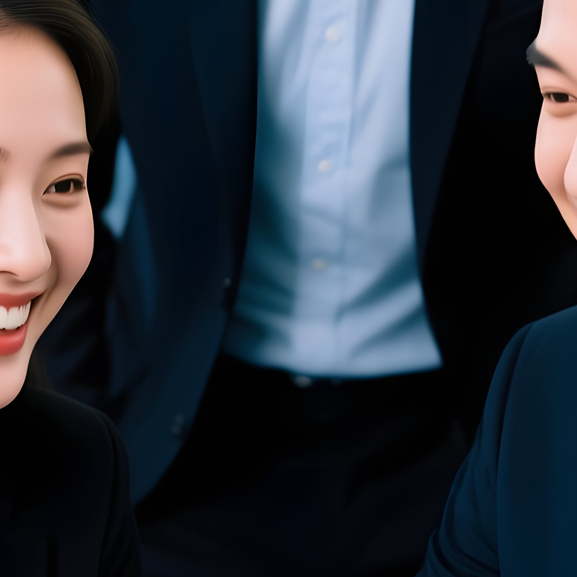 Two People Working Together At A Desk Office Collaboration - Full Resolution Quality Preview