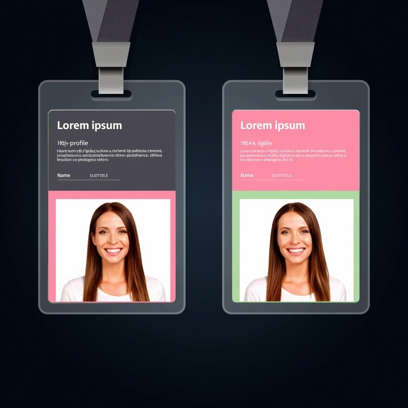 Two Profile Cards Featuring A Womans Photo Profile Card Digital